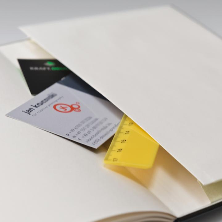 Actual product image Notebook KOMPAGNON A4 blank, black hardcover 192 pages (A4, Lined, Hardcover)
