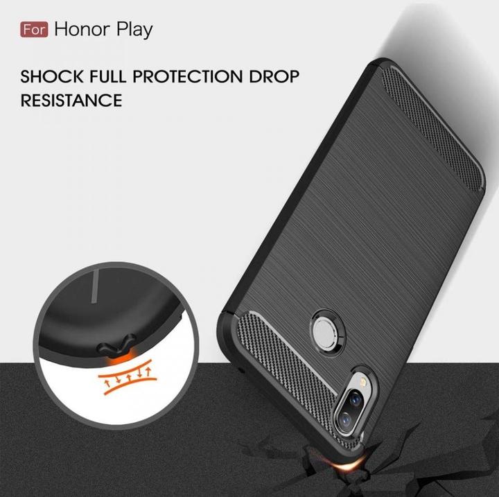 Produktbild Screenguard Honor Play Hülle Carbon Brushed Soft TPU (Honor Play)