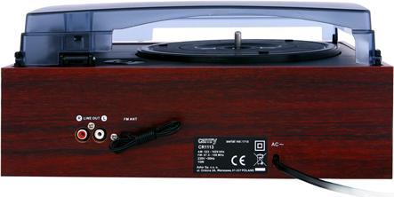 Actual product image Camry CR 1113 Audio turntable with belt drive, cappuccino, chrome, wood (Semi-automatic)