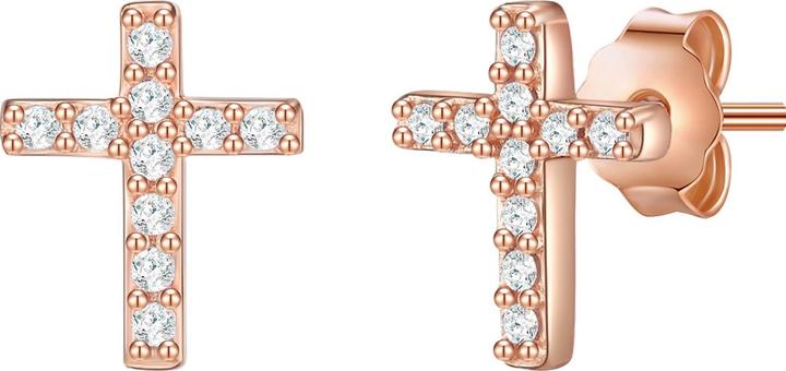 Immagine prodotto Glanzstücke München Croce da donna in argento massiccio e oro rosa - 24221 (Argento)