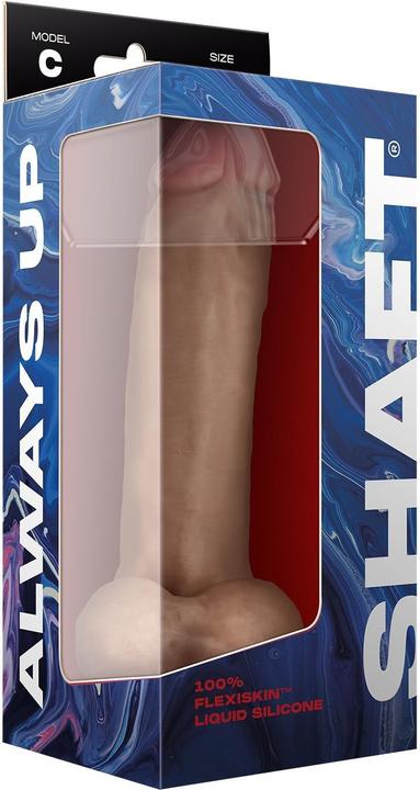 Actual product image Shaft Model C 24,13 cm Liquid Silicone Dong With Balls Pine Flesh