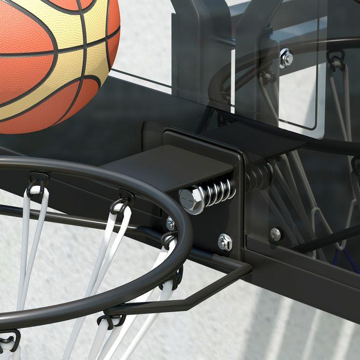Produktbild Swisshandel24 Basketballkorb mit Rückwand für Outdoor & Indoor Wandmontage Schwarz