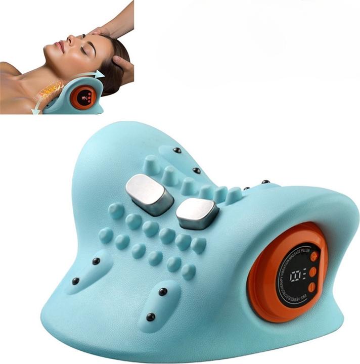 Image du produit PhoneLook Oreiller support de nuque masseur acupression portable rechargeable pour cou et épaules clair