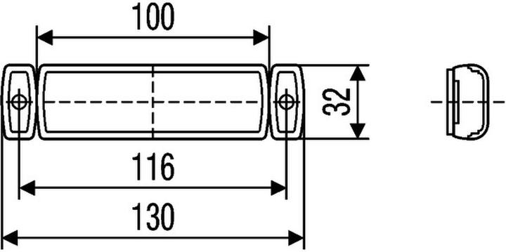 Actual product image Hella Side marker light LED 2-pole with cable for KENWORTH