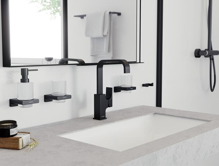 Produktbild hansgrohe AddStoris Zahnputzbecher, Wandmontage, mattschwarz