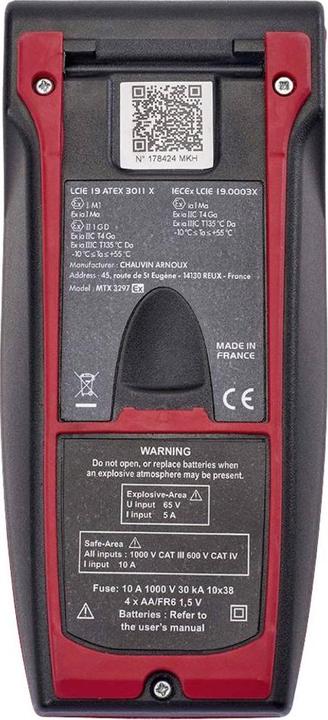 Actual product image Metrix MTX 3297Ex Hand-held multimeter digital Ex-protected CAT III 1000 V, CAT IV 6 (CAT IV 600V, CAT III 1000V)