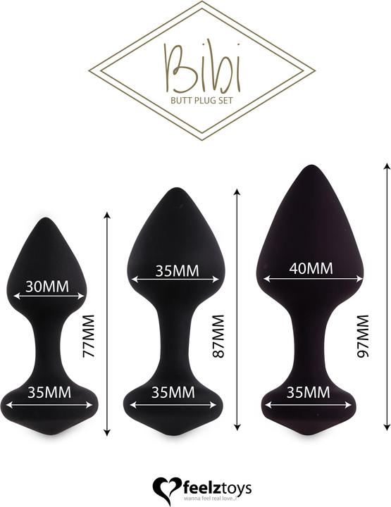 Actual product image FeelzToys Bibi Anal Plug Set