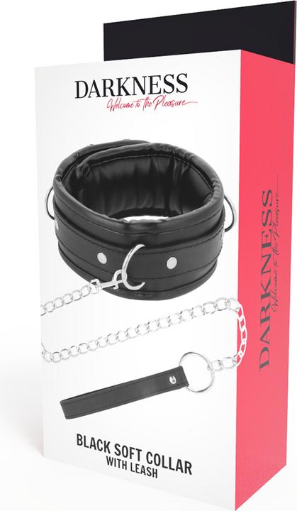 Produktbild Darkness Black Soft Collar With Leash Leather