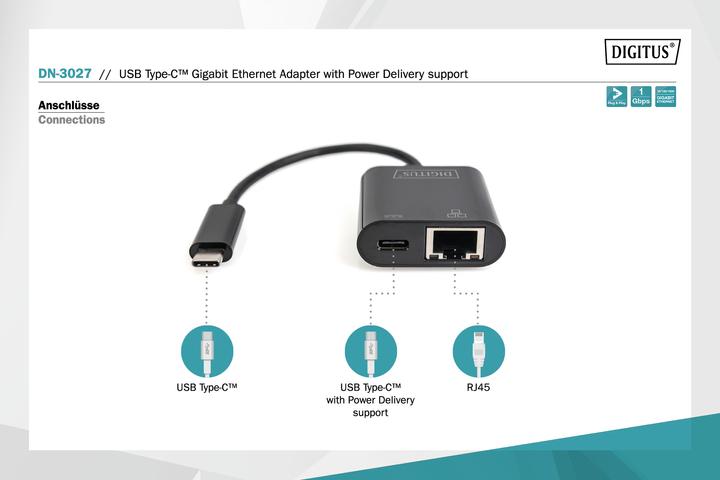 Produktbild Digitus DN-3027 (USB-C, RJ45 (1x))