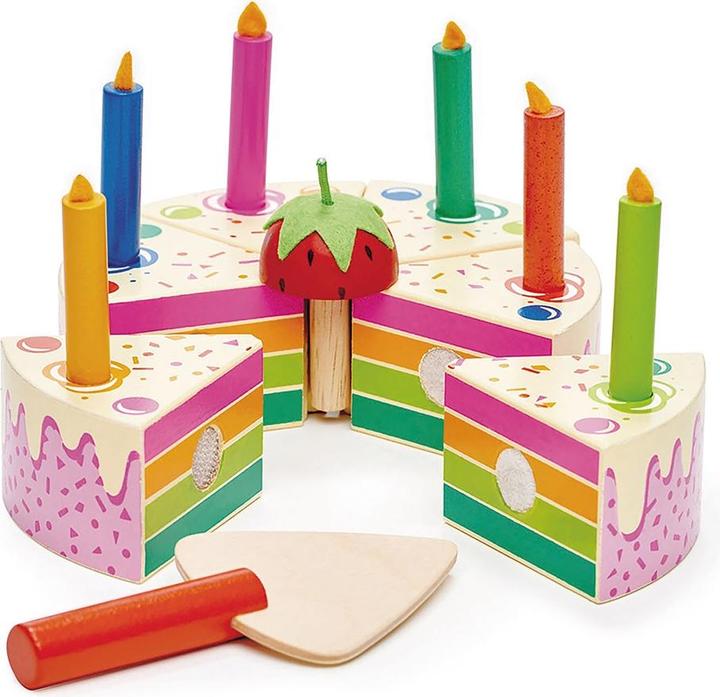 Tender Leaf Toys Geburtstagskuchen Regenbogen