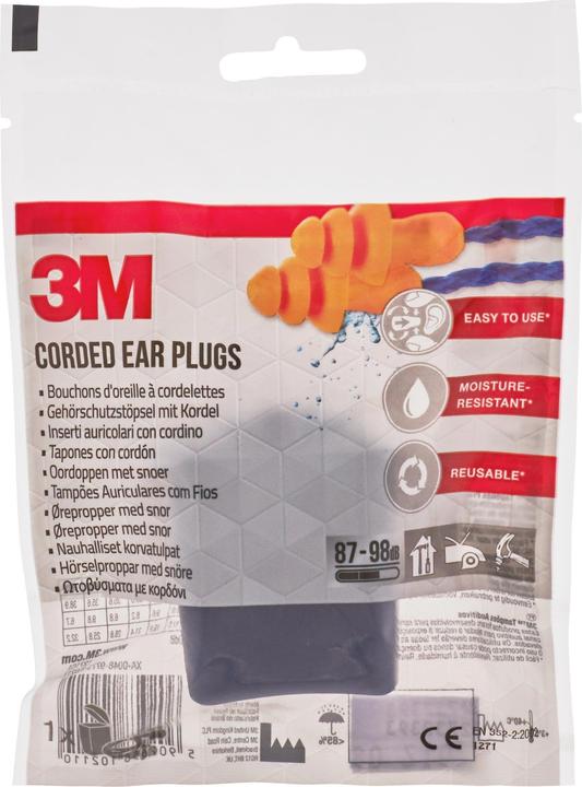 Actual product image 3M Hearing protection plugs with cord (1 x)