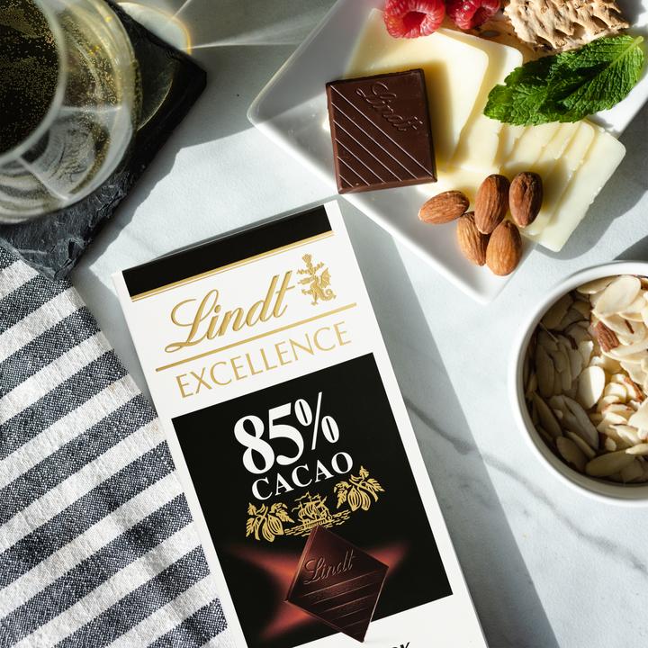 Actual product image Lindt Excellence Dark 85% Cacao Chocolate Bar Multipack (500 g)
