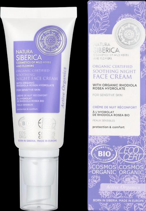 Immagine prodotto Natura Siberica Crema viso lenitiva da notte per pelli sensibili certificata biologica, 50 ml (50 ml)