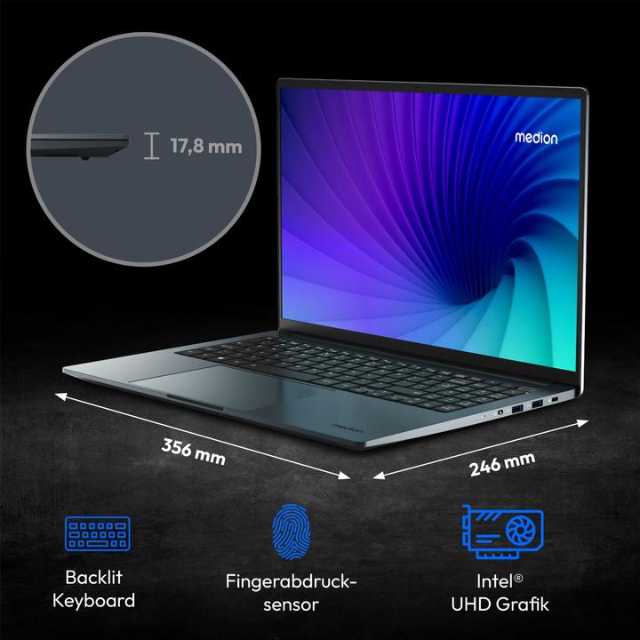 Image du produit Medion S10 MD62612 i5-13420H 16GB/512GB SSD 16"QHD W11H (15.98", Intel Core i5-13420H, 16 Go, 512 Go)