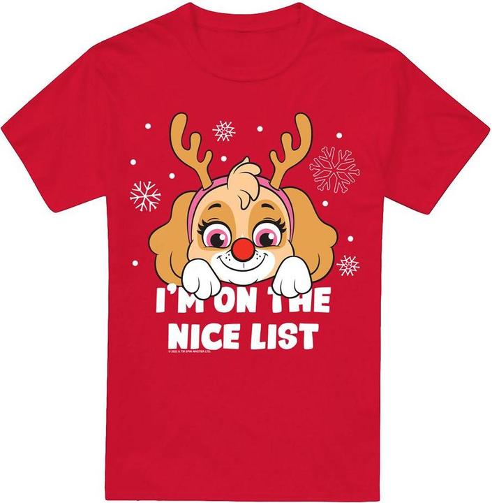 Actual product image Paw Patrol Mens Nice Christmas Skye T-Shirt (S)