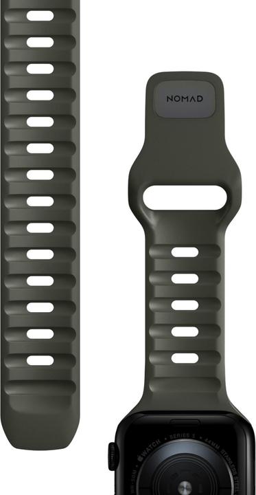 Produktbild Nomad Sport Strap V2 (42 mm, 44 mm, 45 mm, Gummi, Apple Watch Series 1, Apple Watch Series 2, Apple Watch Series 3, Apple Watch Series 4, Apple Watch Series 5, Apple Watch Series 6, Apple Watch Series 7, Apple Watch Series 8, Apple Watch Series 9, Apple Watch SE)