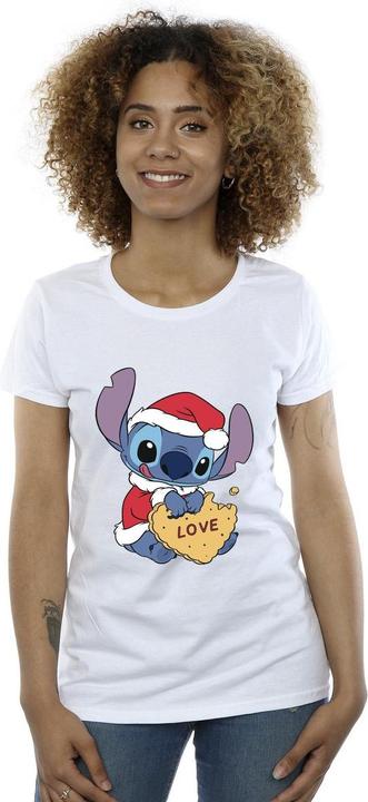 Image du produit Disney - T-shirt LILO AND STITCH CHRISTMAS LOVE BISCUIT - Femme (M)