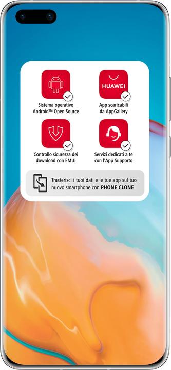 Image du produit Huawei P40 Pro (256 Go, Silver Frost, 6.58", Double SIM hybride + eSIM, 50 Mpx, 5G)