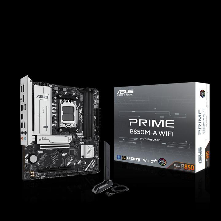 Actual product image ASUS MB PRIME B850M-A WIFI (AM5, AMD B850, mATX)