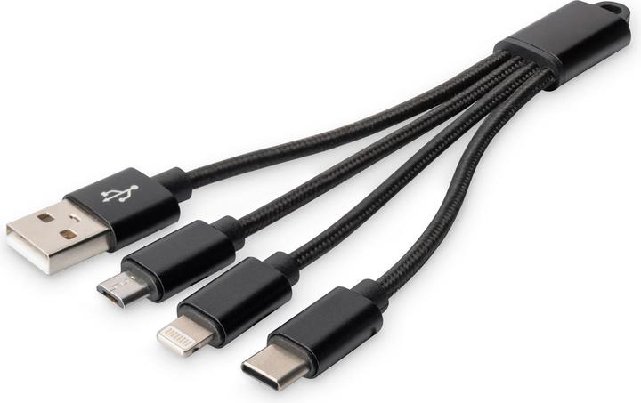 Digitus 3-in-1 Ladekabel (0.15 m, USB 3.2 Gen 1)