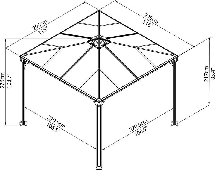 Image du produit Palram Palerme 3000 (295 cm, 295 cm)