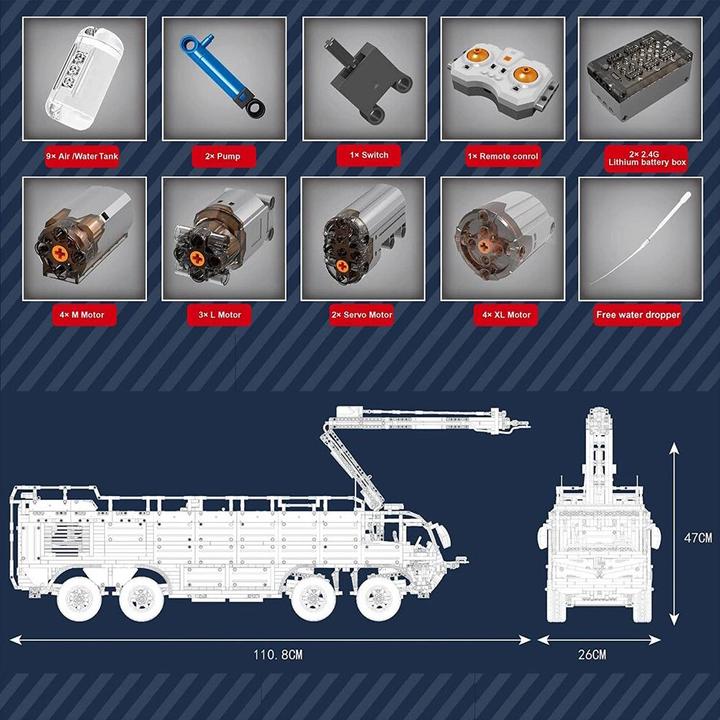Actual product image Mould King Airport rescue vehicle