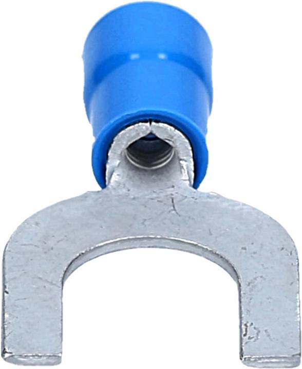 Actual product image Kalitec 10 GKSBU6 cable lugs fork cable lugs 1.5-2.5mm² I blue partially insulated I PVC collar U6