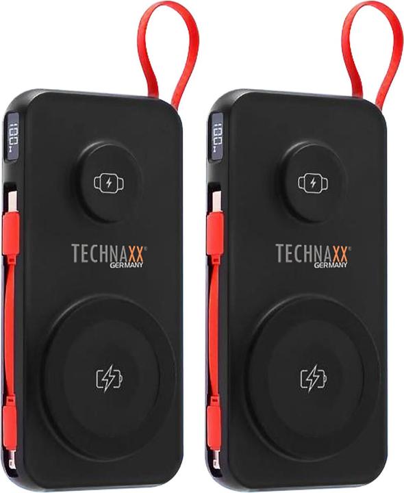 Produktbild Technaxx 2er-Set 3in1 Wireless Powerbank 10000mAh, MagSafe-komp. (10000 mAh)