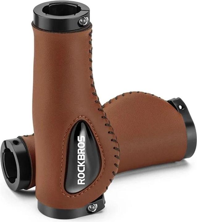 Image du produit Rockbros 40720001002 poignées de vélo en cuir - marron