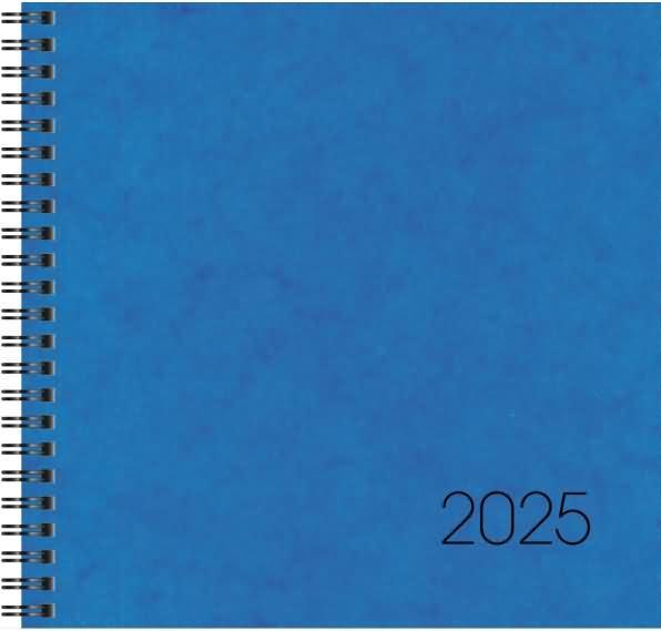 Immagine prodotto Calendario quadrato 766 21x20,5cm 1 settimana/2 pagine copertina in cartone blu 2025