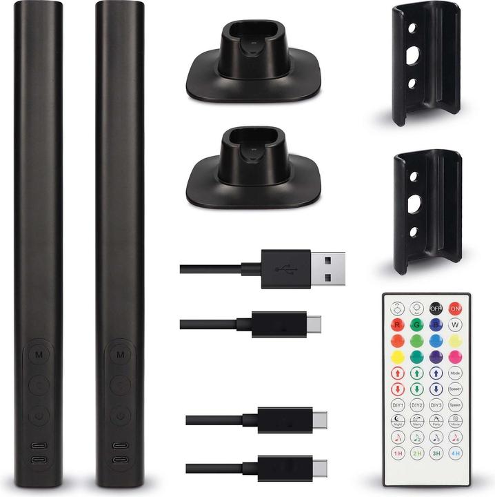 Immagine prodotto KSIX Barras Luz LED Inteligente Rgbic 2unid (Multicolore, 3 cm, Interno)