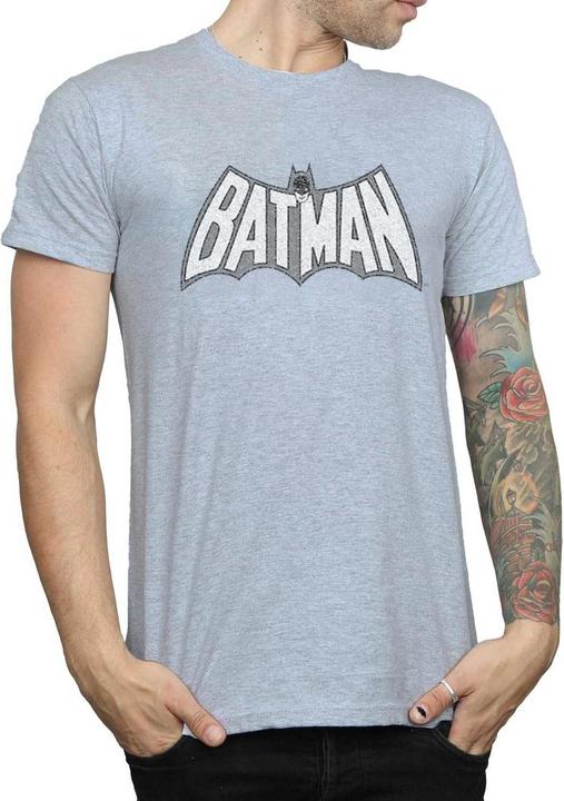 Actual product image Mens Batman Retro Crackle Logo T-Shirt (L)