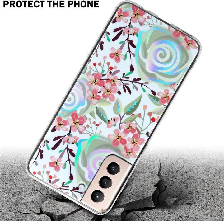 Immagine prodotto Cadorabo IMD TPU Colorful Flowers & Leaves Cover (Samsung Galaxy S21+)