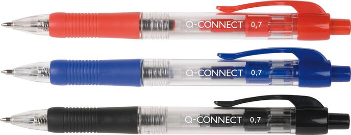 Actual product image Q-Connect Ballpoint pen with retractable mechanism (Blue, 10 x)
