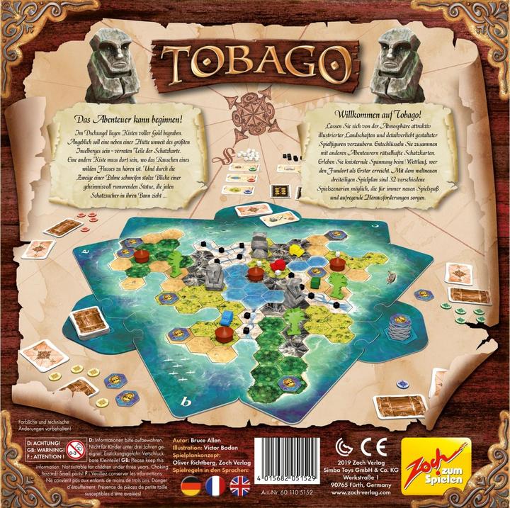 Immagine prodotto Zoch ZOC05152 - Tobago, gioco da tavolo, 2-4 giocatori, età 10+ (edizione DE) (Tedesco, Francese, Inglese)