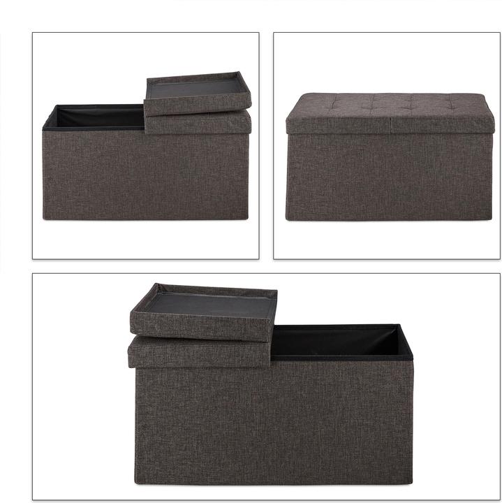 Actual product image Relaxdays Foldable Storage Trunk, Padded (75.50 cm)