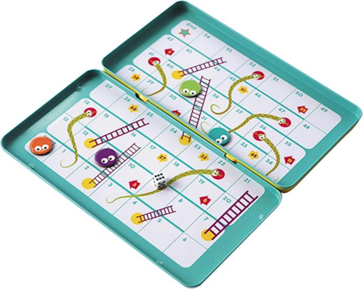 Actual product image Game Factory Magnetic Snakes & Ladders (English, German, Italian, French)