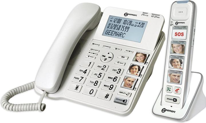 Produktbild Geemarc AMPLIDECT COMBI-PHOTO 295 Schnurgebundenes Seniorentelefon Anrufbeantworter, Foto-Tasten Beleuchtete