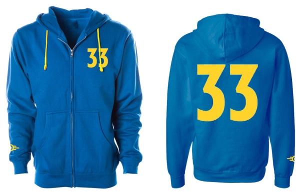 Dpi Merchandising Fallout Zipper Hoodie ""Vault 33"" Blue (XL)