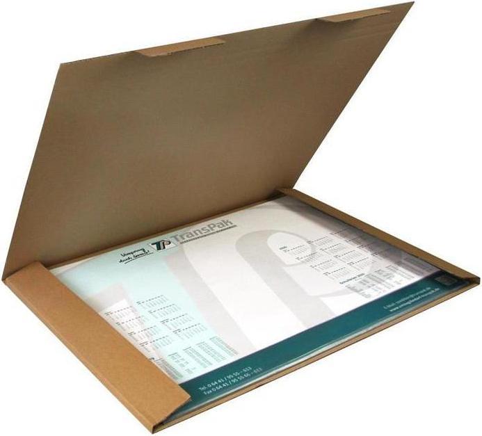 Actual product image Transpak Calendar packaging 1-wall dimensions 630x430x10mm A2 quality 1.20 B brown suitable for A2 (25 x)