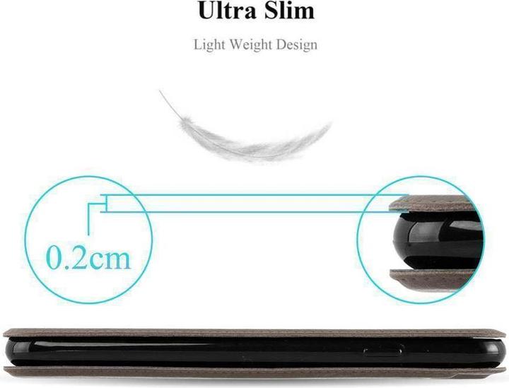 Actual product image Cadorabo Book with View double window cover (Samsung Galaxy A8 (2018))