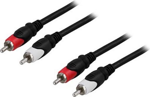 Immagine prodotto Deltaco MM-114 cavo audio 2 x RCA nero, rosso, bianco (15 m)