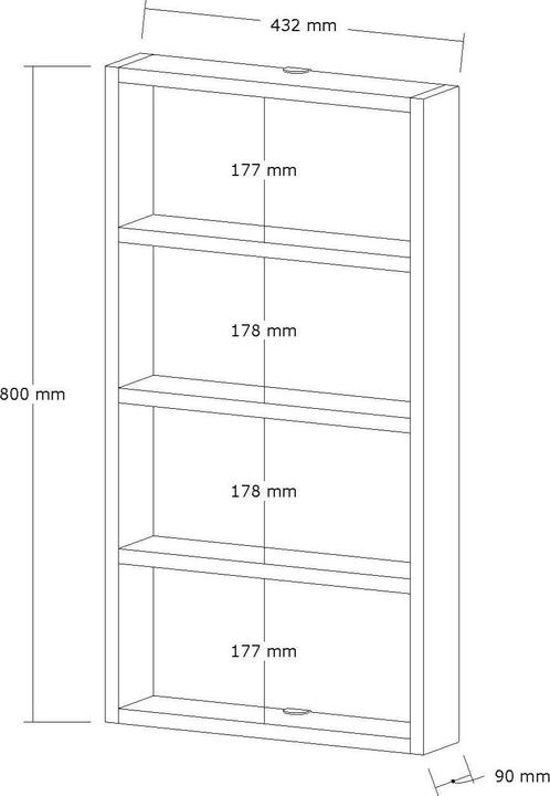 Image du produit Hanah Home Quatro Wall Shelf