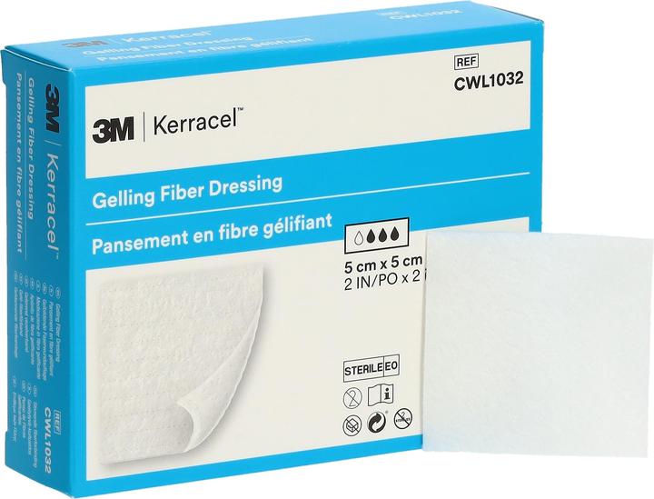 3M gel-bildende Wundauflage aus Fasermaterial 5x5cm (n) (498.67 ml)