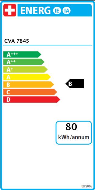 Energy Label Miele CVA 7845-60 /CleanSteel 11166370