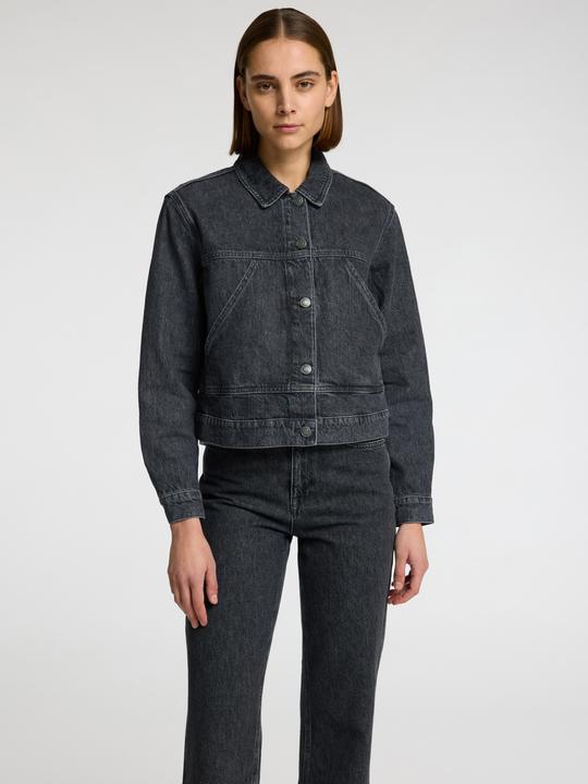 Immagine prodotto Selected Femme Giacca di jeans nera sbiadita (38)
