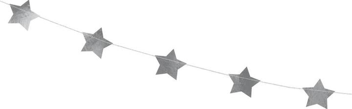 Image du produit Partydeco Guirlande d'étoiles argentées (3.6m)