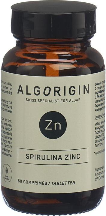 Algorigin Spirulina Zink Tabl (60 Stück, Tabletten, 128 g)