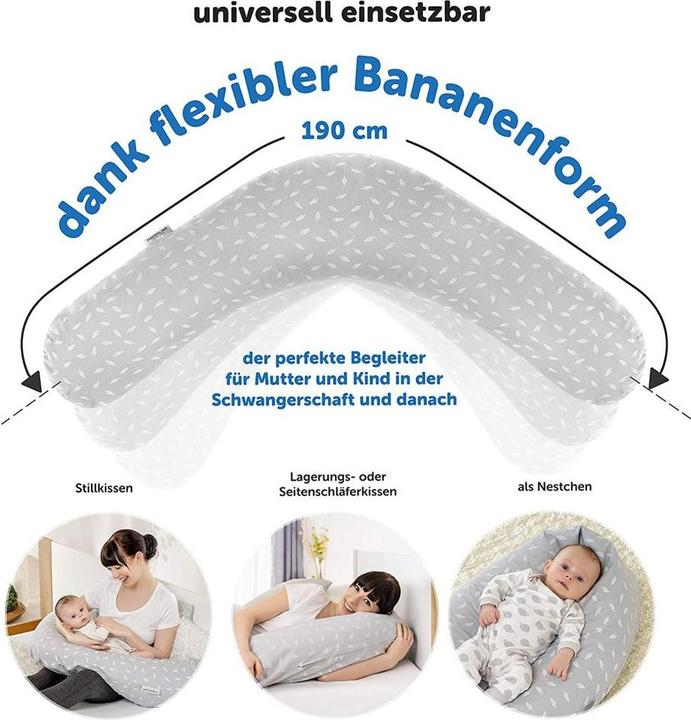 Actual product image Theraline Nursing pillow 4-piece nursing pillow economy set The Original 190 cm incl.
