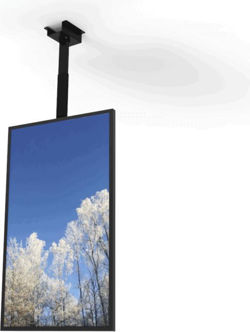 Produktbild HI-ND Ceiling casing Universal 43 Port. Black, 20 kg, 109.2 cm (43"), 109.2 cm (43"), 200 x 200 mm